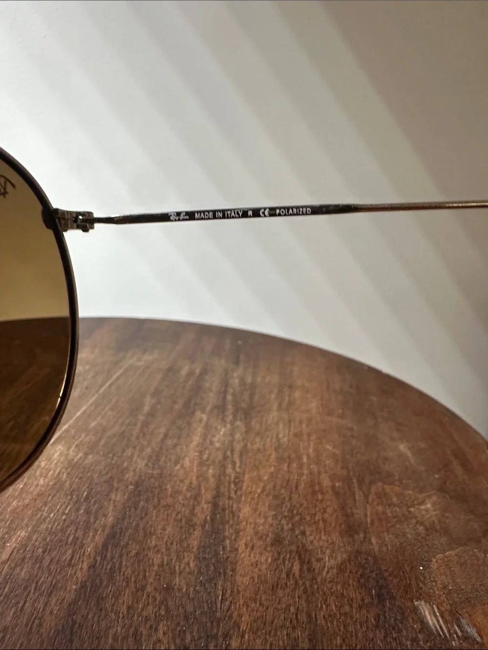 Ray-Ban Gold Frame Sunglasses with Brown Lenses